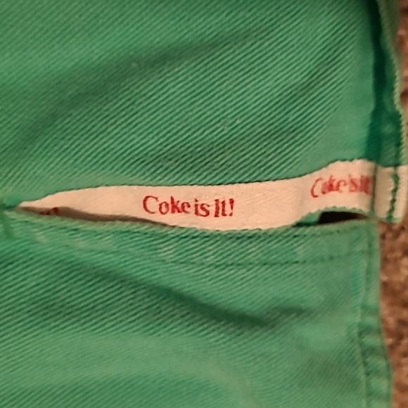 Vtg Coca-Cola Green denim jean skirt Size 5-7 - Picture 4 of 12